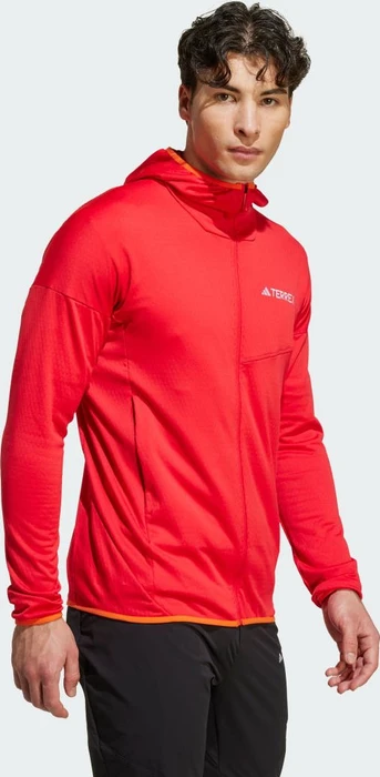 adidas Terrex Xperior Climawarm Light Fleece Hooded Jacke pure ruby (Herren)
