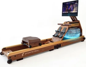Sportstech AquaElite Pro Rudergerät dunkelbraun