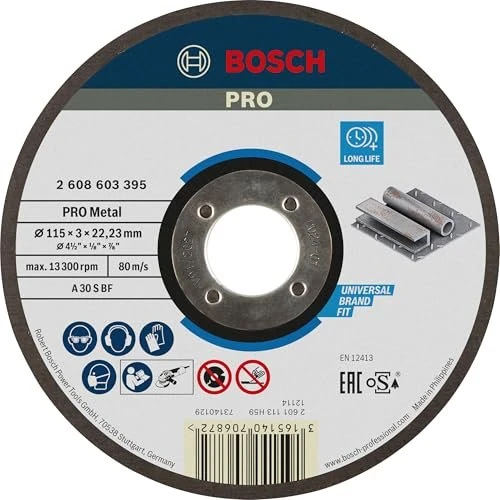 Bosch Professional AS30SBF Expert for Metal Trennscheibe, 115x3x22.23mm, 1 Stück