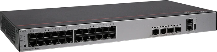 Huawei S5700 Series CloudEngine S5735-L Rackmount Gigabit Managed Switch, 24x RJ-45, 4x SFP, 380W PoE+
