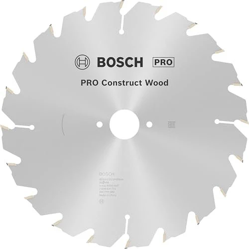 Bosch Professional PRO Construct Wood Kreissägeblatt 20Z, 250x2.2x30mm, 1 Stück