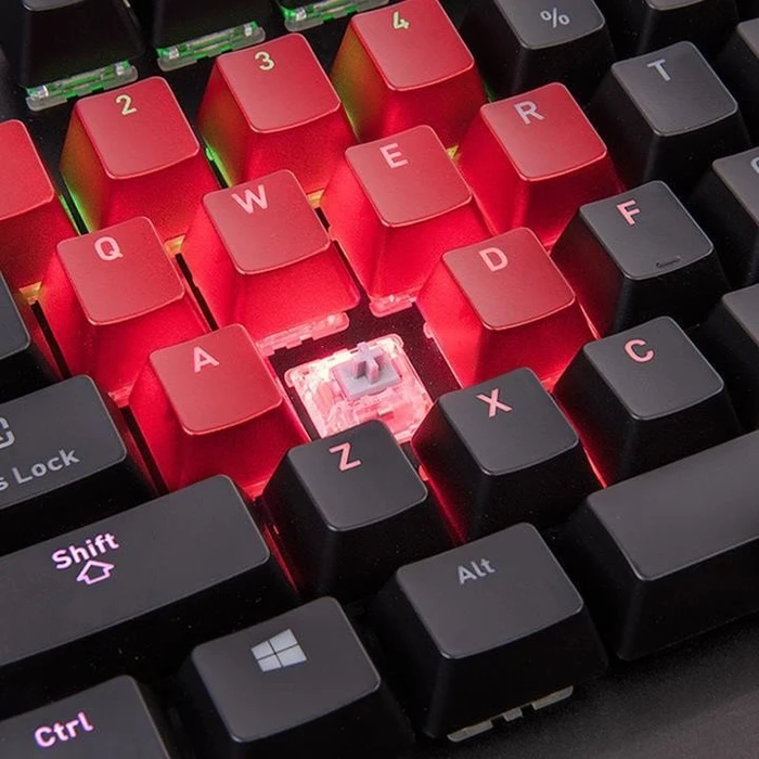 Thermaltake Level 20 RGB Gaming Keyboard, schwarz, MX SPEED RGB Silver, USB, DE