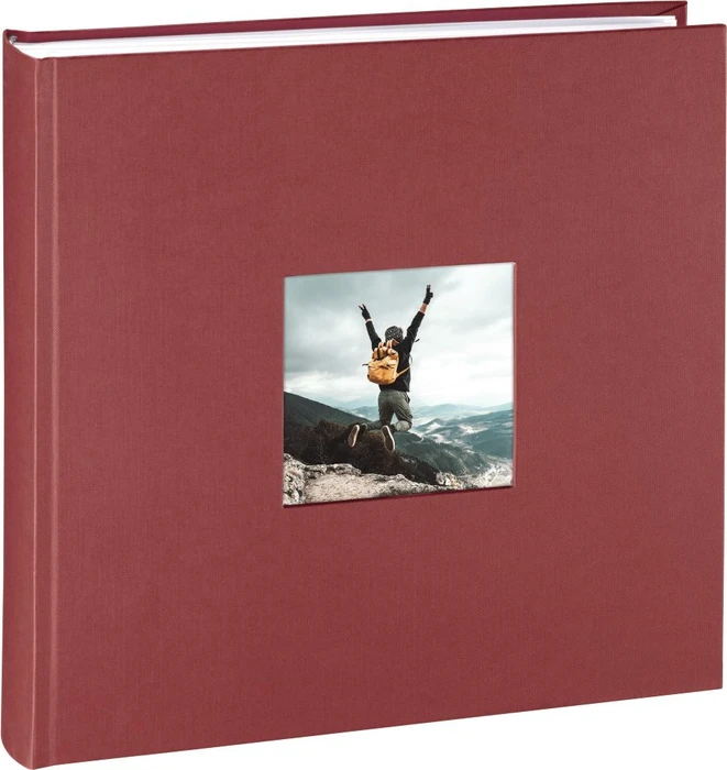 Hama Jumbo Fotoalbum, 30x30, 100 weiße Seiten, Fine Art rot
