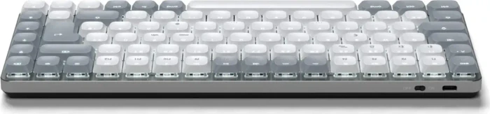 Satechi SM1 Slim Mechanical Backlit BT Keyboard, Light, weiß/grau, low-profile BROWN Switches, USB/Bluetooth, DE