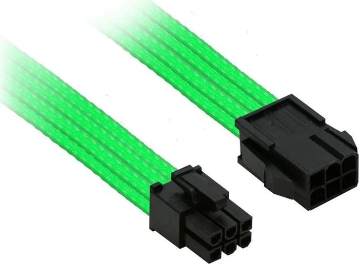 Nanoxia 6-Pin PCIe Verlängerung 30cm, sleeved neon-grün