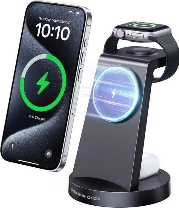 Mobile Origin Wireless Charger 3in1 PW14 schwarz