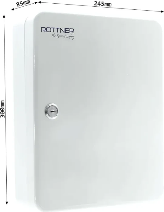 Rottner SK 40 Schlüsselkasten, grau, Schlüsselschloss