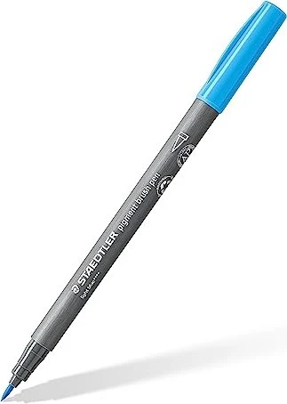 Staedtler pigment brush pen 371 lichtblau, 10er-Pack