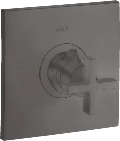 Hansgrohe Axor Citterio Thermostat HighFlow Unterputz mit Kreuzgriff brushed black chrome