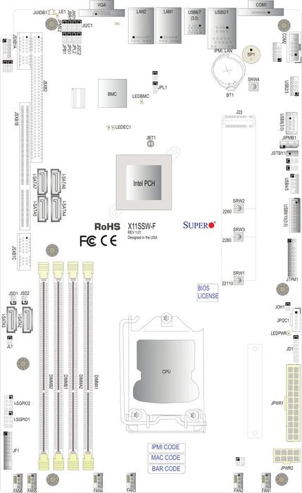 Supermicro X11SSW-F, retail (Intel 1151)
