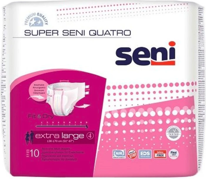 Seni Super SENI Quatro Schutzhose Größe XL, 60 Stück