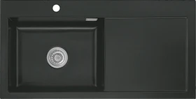 systemceram Mera 100 SL Einbau Becken links nigra