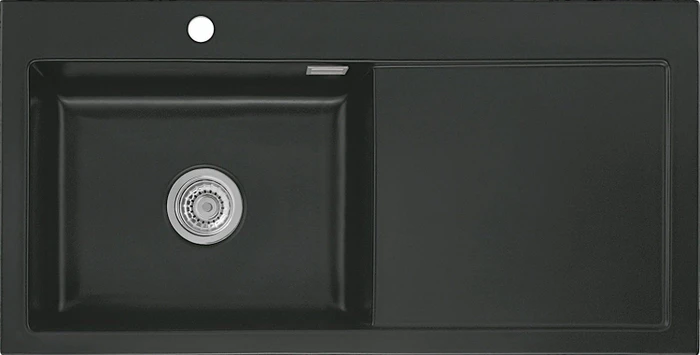 systemceram Mera 100 SL Einbau Becken links nigra