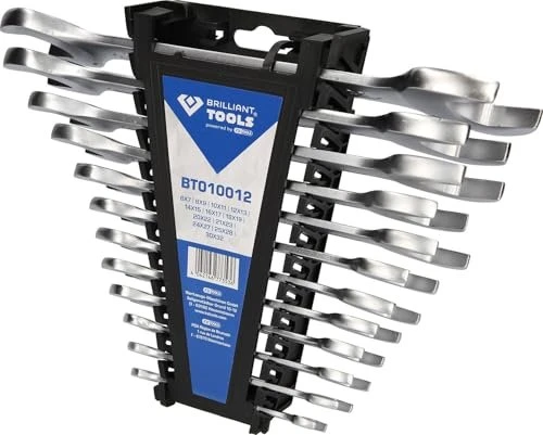 Brilliant Tools Doppelmaulschlüssel Schraubenschlüsselsatz, 12-tlg.
