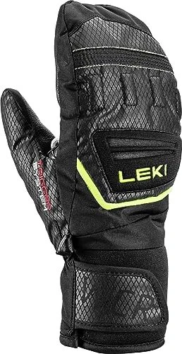 Leki WCR Team 3D Mitt Skihandschuhe black/ice lemon (Junior)