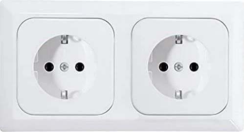 Opus Kanto Komplettgerät Doppelsteckdose 2-fach, alpinweiß
