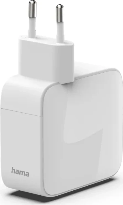 Hama Schnellladegerät GaN ausziehbares Ladekabel PD 65W weiß