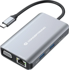 Conceptronic 7-in-1 Dockingstation, USB-C 3.0 [Stecker] (DONN21G)