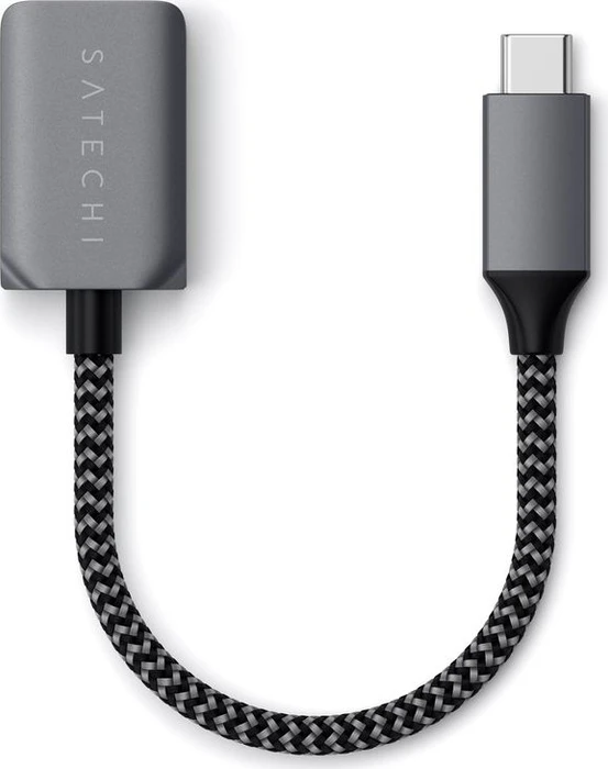 Satechi USB-A 3.0 [Buchse] auf USB-C 3.0 [Stecker] Adapterkabel, space gray