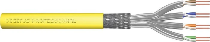 Digitus Professional Twisted-Pair Duplex Verlegekabel Dca, Cat7a, S/FTP, ohne Stecker, 100m, gelb