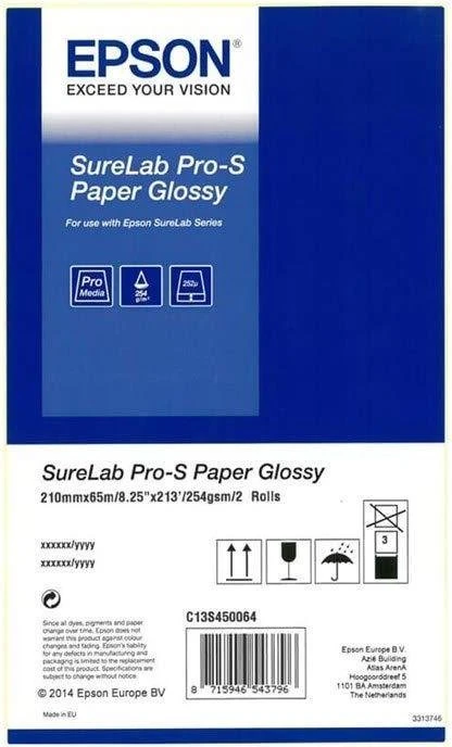 Epson SureLab Pro-S Paper Glossy BP Universalpapier glänzend, A4, 254g/m², 65m, 2 Rollen