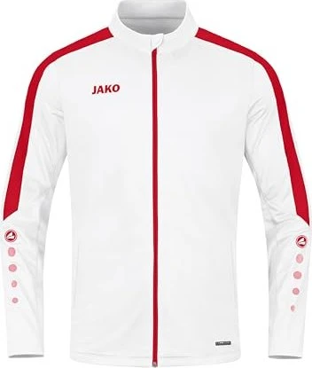 Jako Power Polyester Trainingsjacke weiß/rot