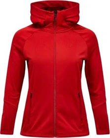 Peak Performance Rider Essentials Midlayer Zip Hood Jacke red pompeian (Damen)