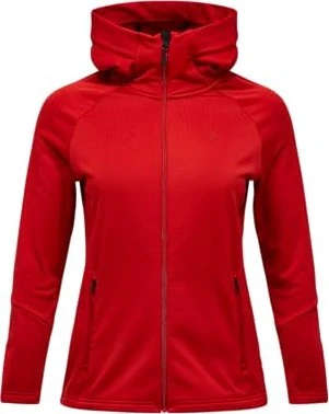 Peak Performance Rider Essentials Midlayer Zip Hood Jacke red pompeian (Damen)