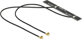 DeLOCK WLAN a/b/g/n/ac, MHF/U.FL-LP-068 kompatibler Stecker Doppelantenne, 5dBi, MHF