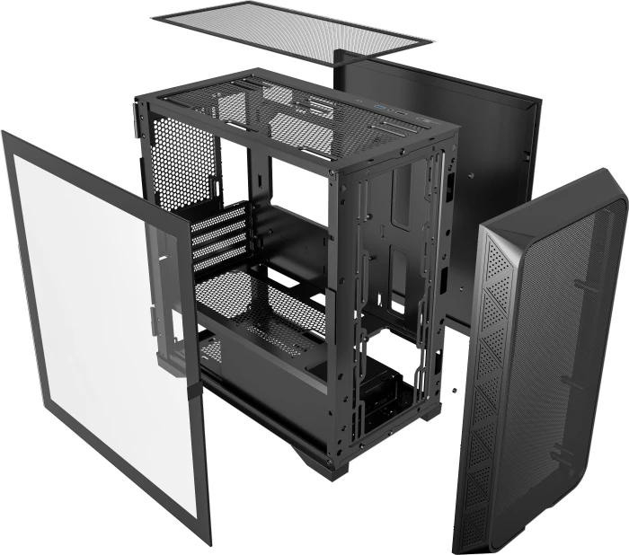 Gembird Fornax MK200 Black, Glasfenster