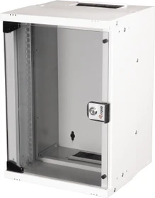 Equip Eco Mount 10" Wandgehäuse 9HE, Flatpack, Sicherheitsglastür, IP20, RAL 7035, 300mm tief