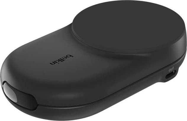 Belkin UltraCharge faltbare magnetische 2-in-1-Ladestation mit Qi2 (25W) rund schwarz