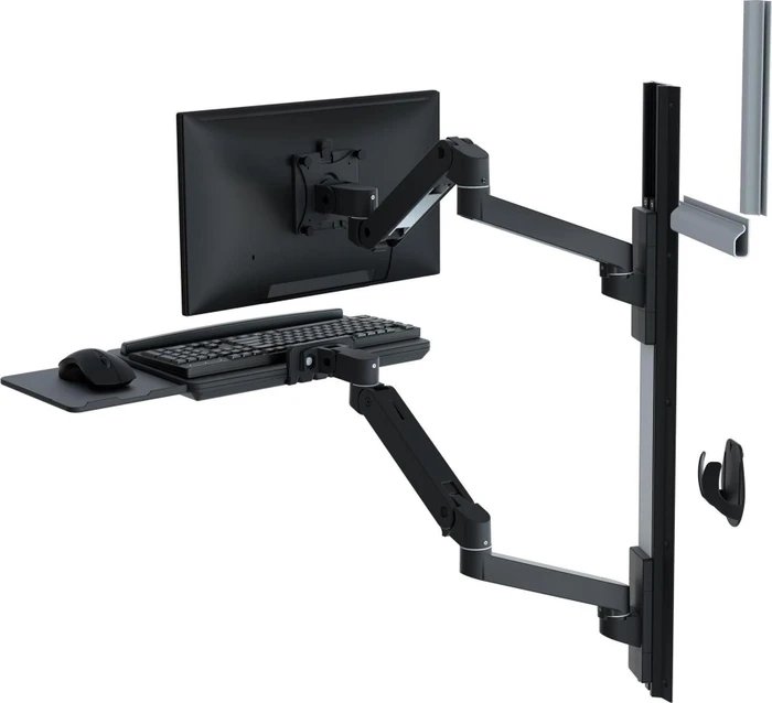 Ergotron LX Pro System Wandarbeitsplatz schwarz