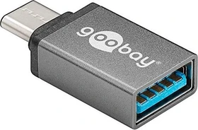 Wentronic Goobay grau, USB-C 3.1 [Stecker] auf USB-A 3.0 [Buchse] (56621)