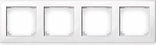 Merten System M M-SMART Rahmen 4fach Thermoplast brillant, polarweiß