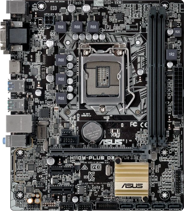 ASUS H110M-Plus D3 (Intel 1151)