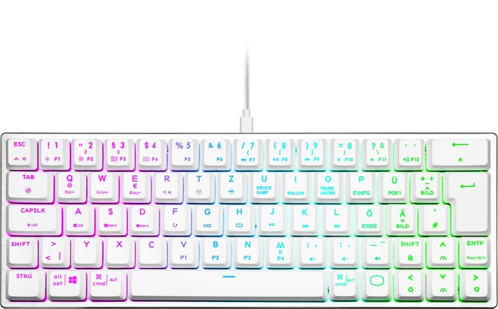 Cooler Master SK620, silver, TTC LOW PROFILE RGB BLUE, USB, US