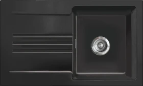 systemceram Kara 85 F Einbau Becken reversibel nero