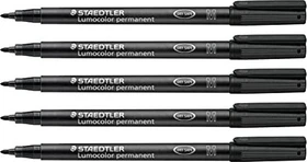 Staedtler Lumocolor 317 permanent schwarz, 5er-Pack