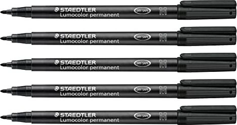 Staedtler Lumocolor 317 permanent schwarz, 5er-Pack