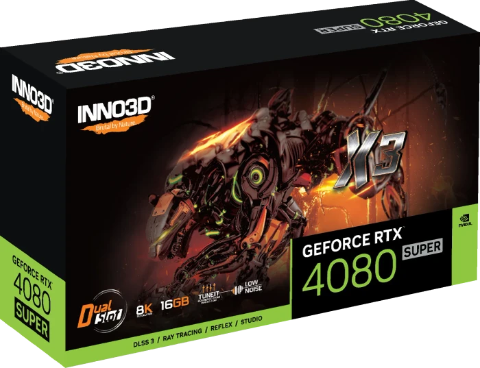 INNO3D GeForce RTX 4080 SUPER X3, 16GB GDDR6X, HDMI, 3x DP