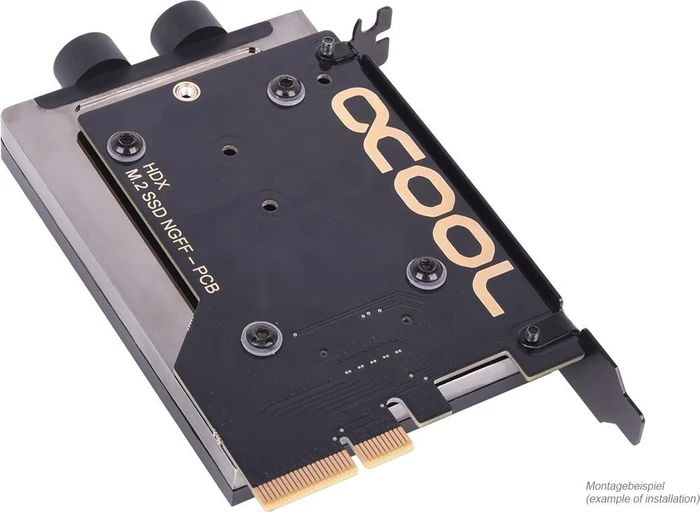 Alphacool Eisblock HDX-3, PCIe 3.0 x4 Adapter für M.2 mit Wasserkühler