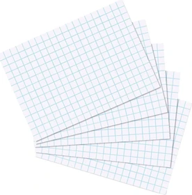 Herlitz Karteikarten, A5, kariert, weiß, 100 Blatt