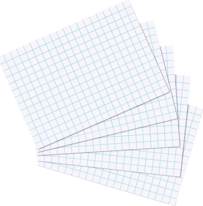 Herlitz Karteikarten, A5, kariert, weiß, 100 Blatt