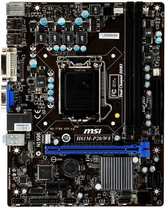 MSI H61M-P20/W8 (Intel 1155)
