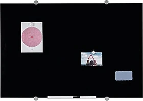Bi-Office Flow Magnetic Glasboard, schwarz, 90x60cm