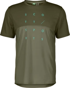 Scott Trail Flow DRI Trikot kurzarm fir green/hay green (Herren)