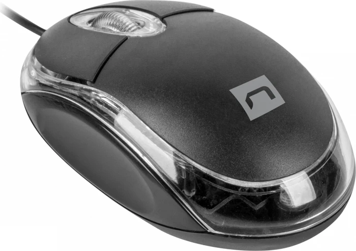 Natec Vireo 2 Wired Mouse schwarz/transparent, USB