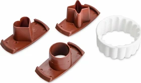 Städter Linzer-Ausstecher Der patente Spitzbub Gewellt mit Wechselmotiven 4cm braun