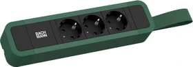 Bachmann Primo 2, 3-fach, mit Schlaufe, 2m, grün/schwarz